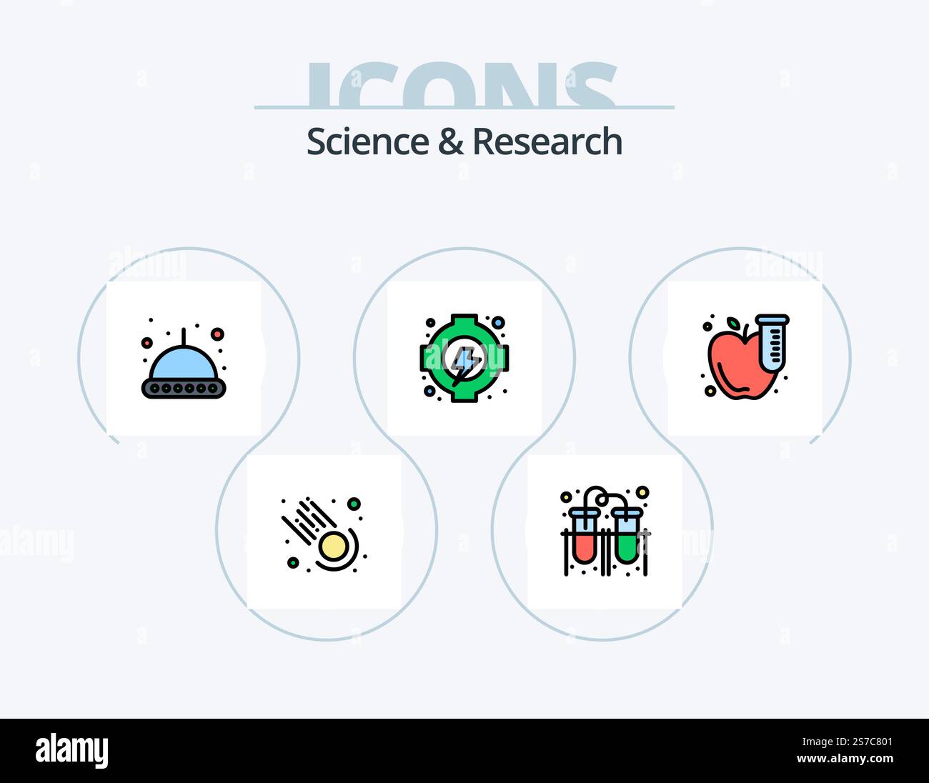 Science Line Filled Icon Pack 5 Icon Design. idea. science. water ...