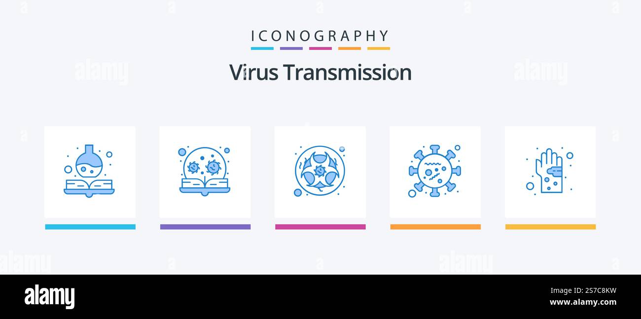 Virus Transmission Blue 5 Icon Pack Including dirty. life. bio. virus ...