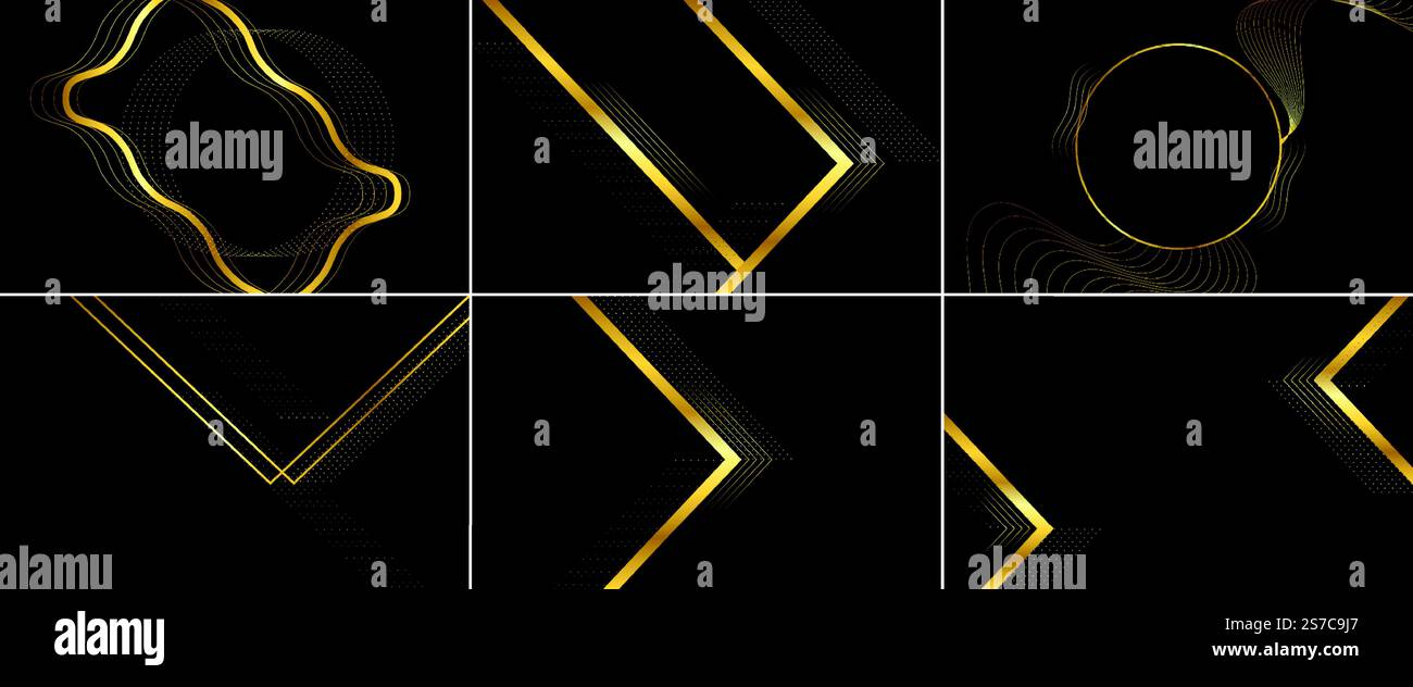 Abstract black and gold luxury background Stock Vector