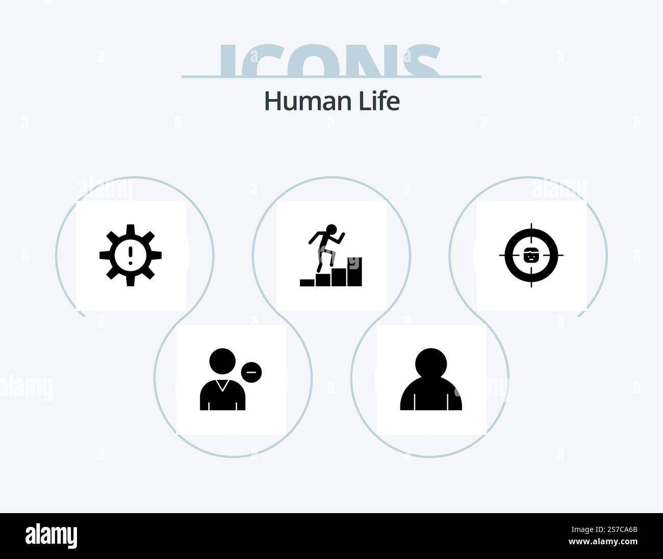 Human Glyph Icon Pack 5 Icon Design. human. growth. hr. employee. risk ...