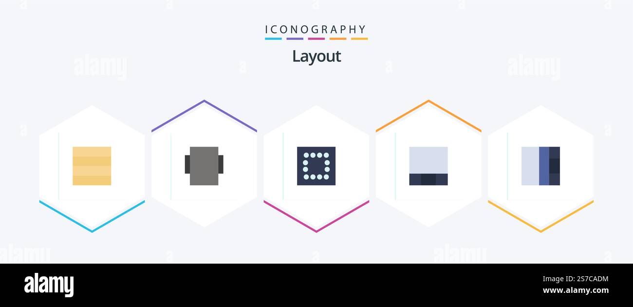 Layout 25 Flat icon pack including Stock Vector Image & Art - Alamy