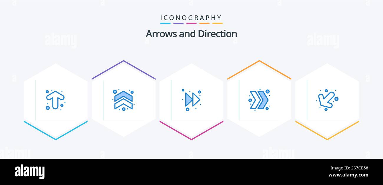 Arrow 25 Blue icon pack including . chevron. left Stock Vector Image ...