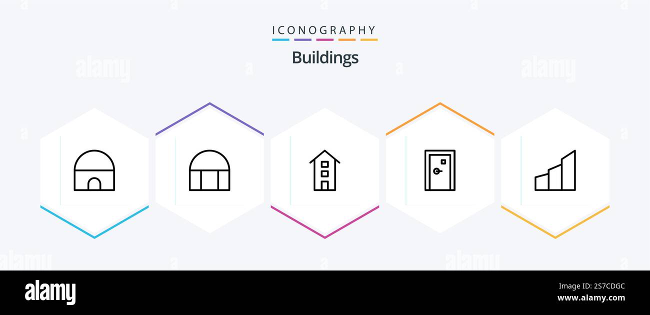 Buildings 25 Line icon pack including modern building. architecture ...