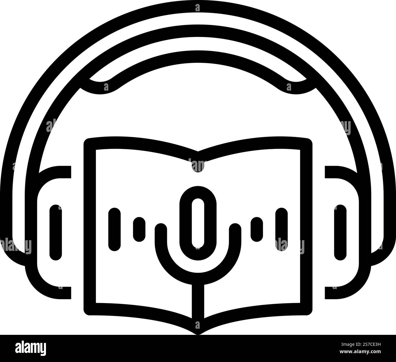 Audiobook illustration Black and White Stock Photos & Images - Alamy