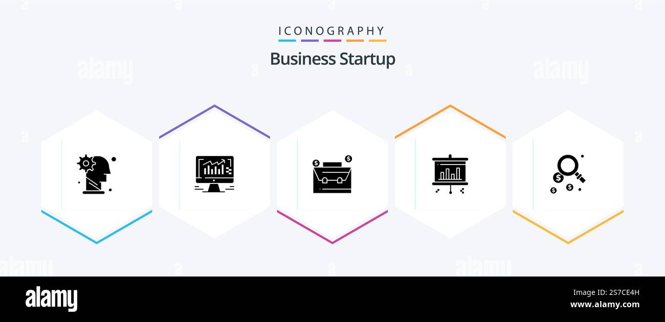 Business Startup 25 Glyph icon pack including bar . dollar. graph ...