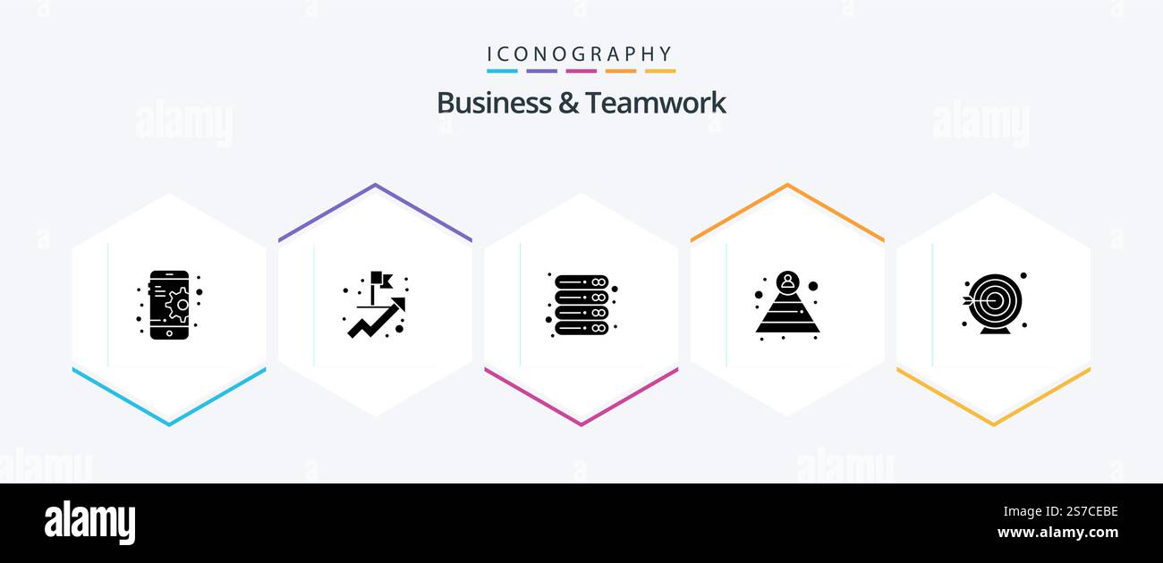 Business And Teamwork 25 Glyph icon pack including . goal. office ...