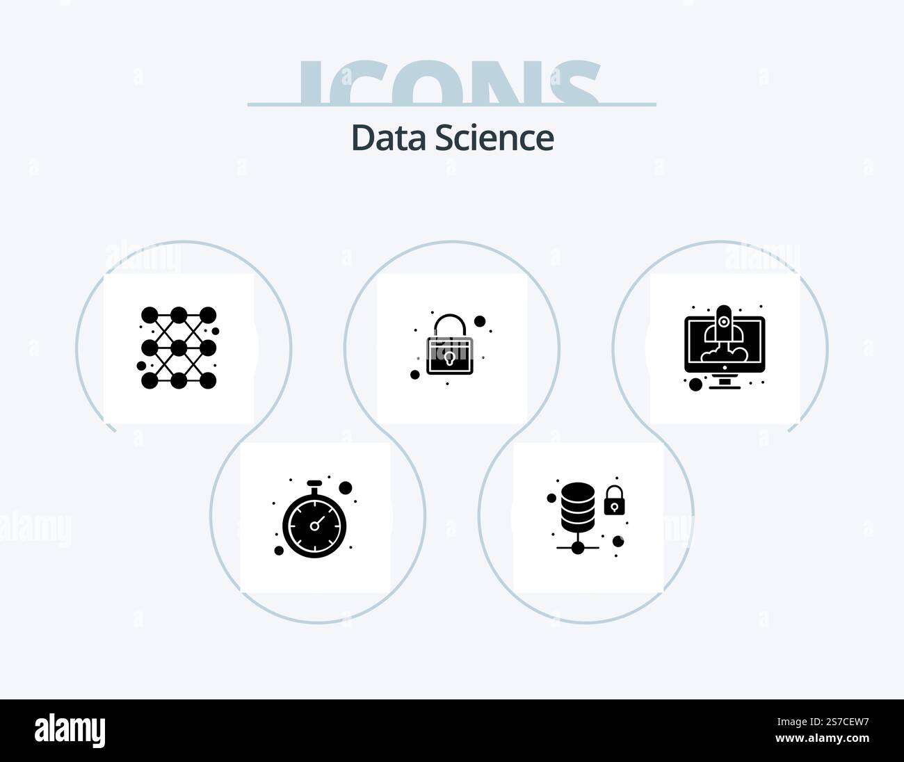 Data Science Glyph Icon Pack 5 Icon Design. computer. rack. bar ...
