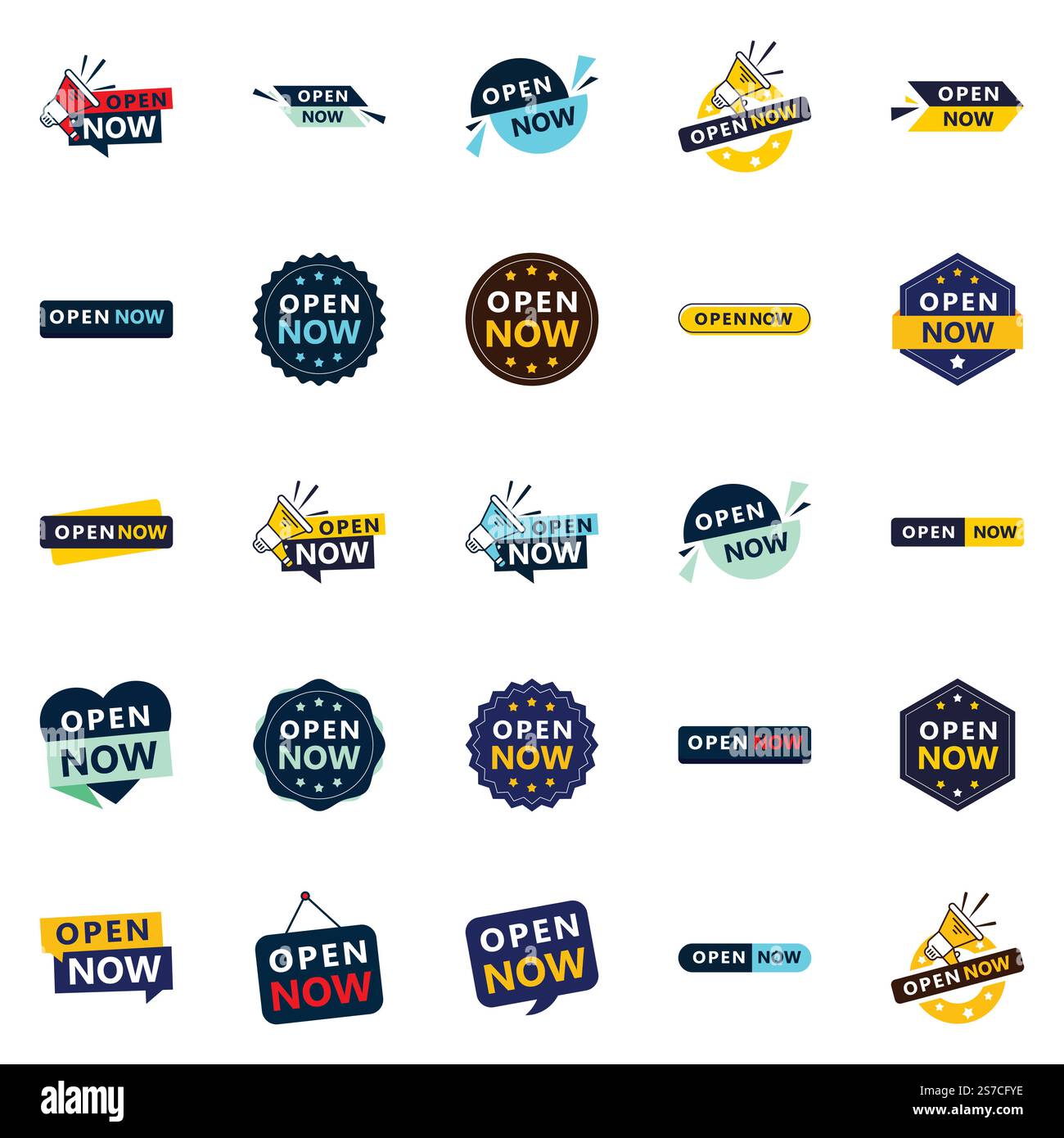 Open now A pack of 25 different vector designs Stock Vector Image & Art ...