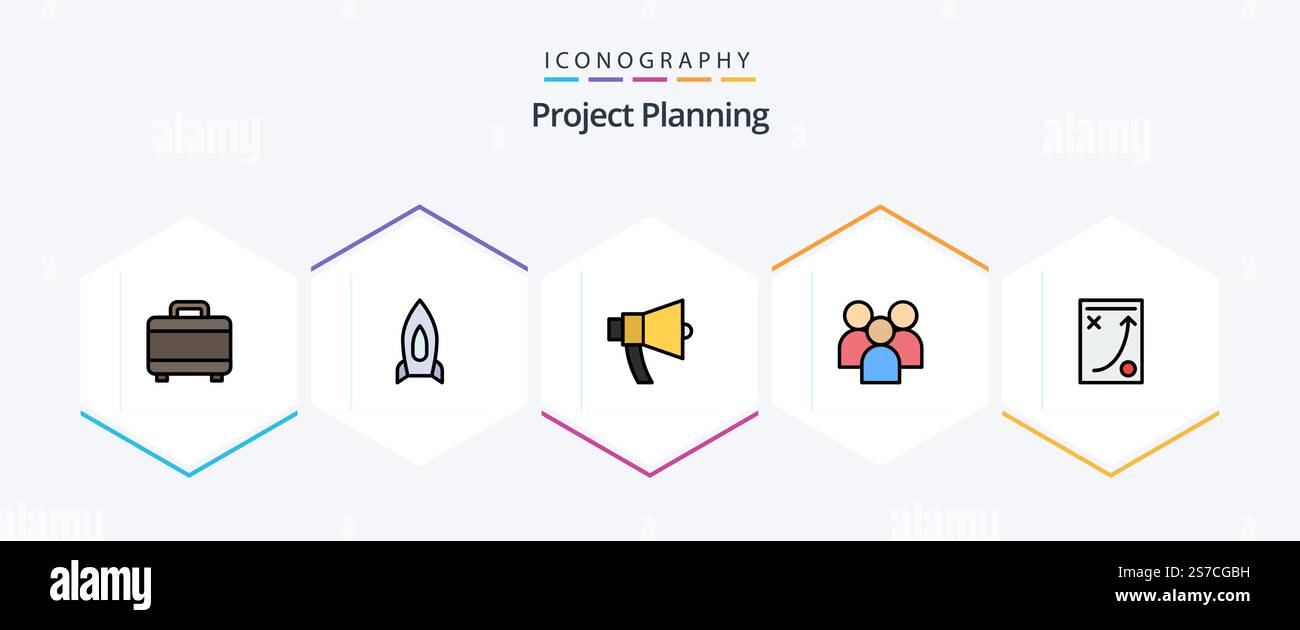 Project Planing 25 FilledLine icon pack including team. management. ads ...