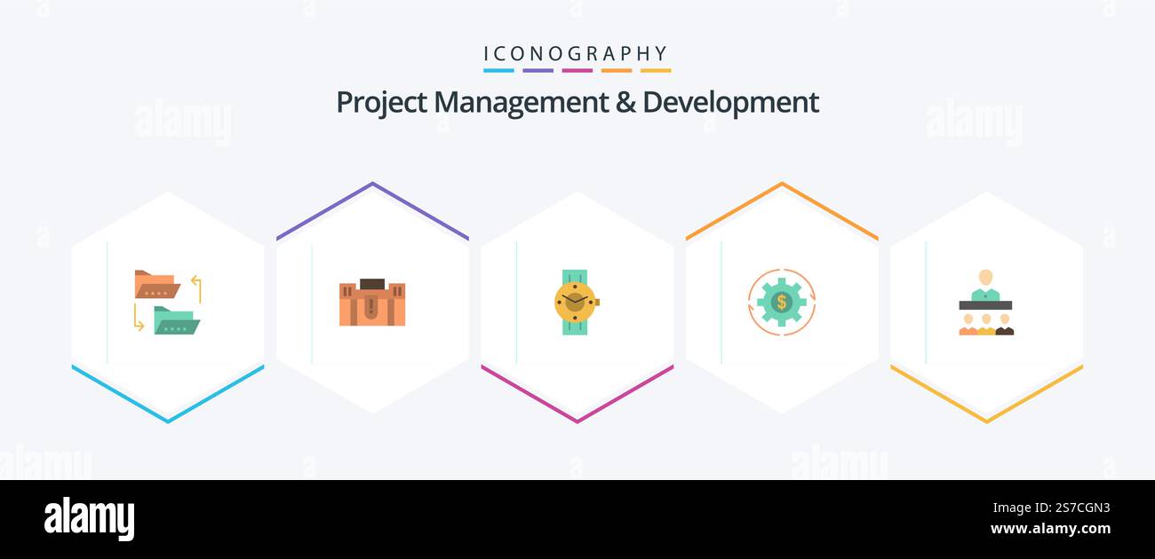 Project Management And Development 25 Flat icon pack including revenue ...