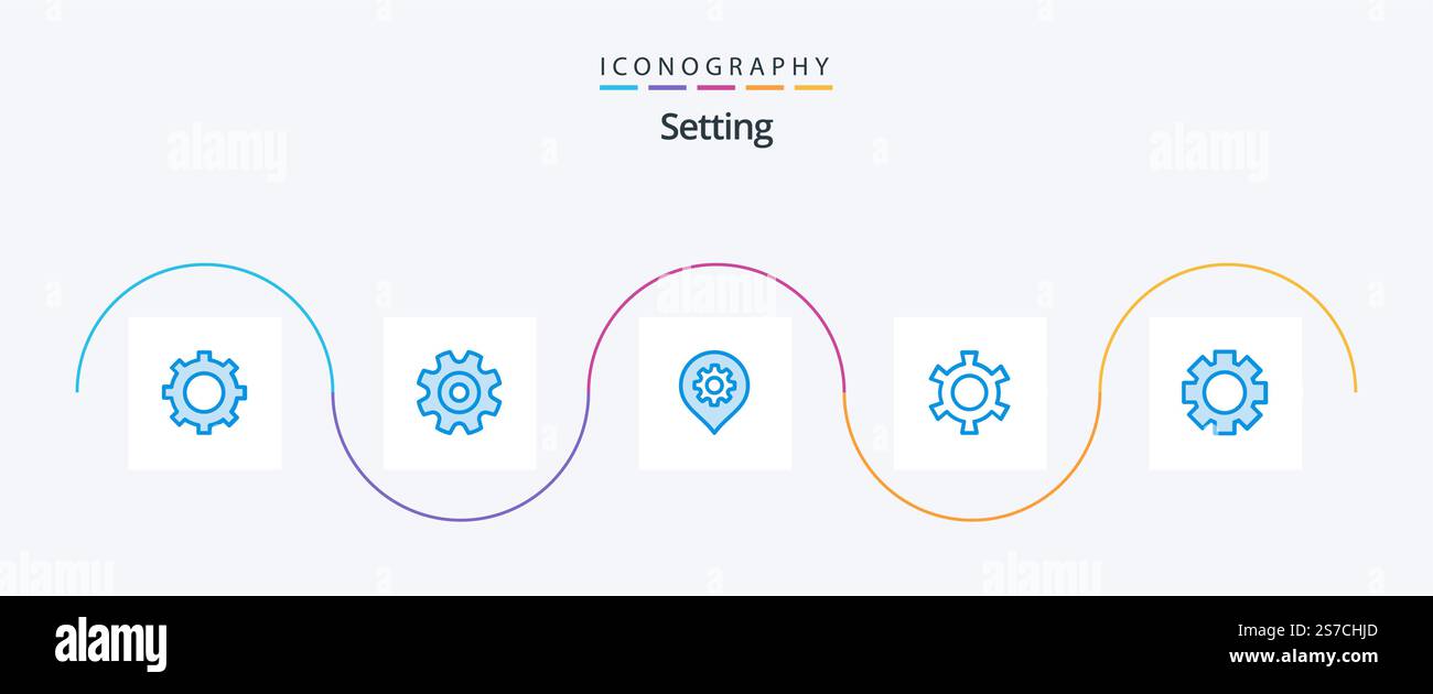 Setting Blue 5 Icon Pack Including . setting. setting. gear. gear Stock ...