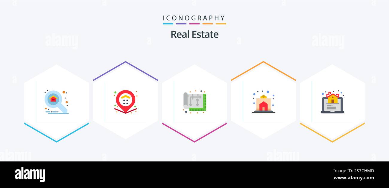 Real Estate 25 Flat icon pack including house. happy. architect. gift ...