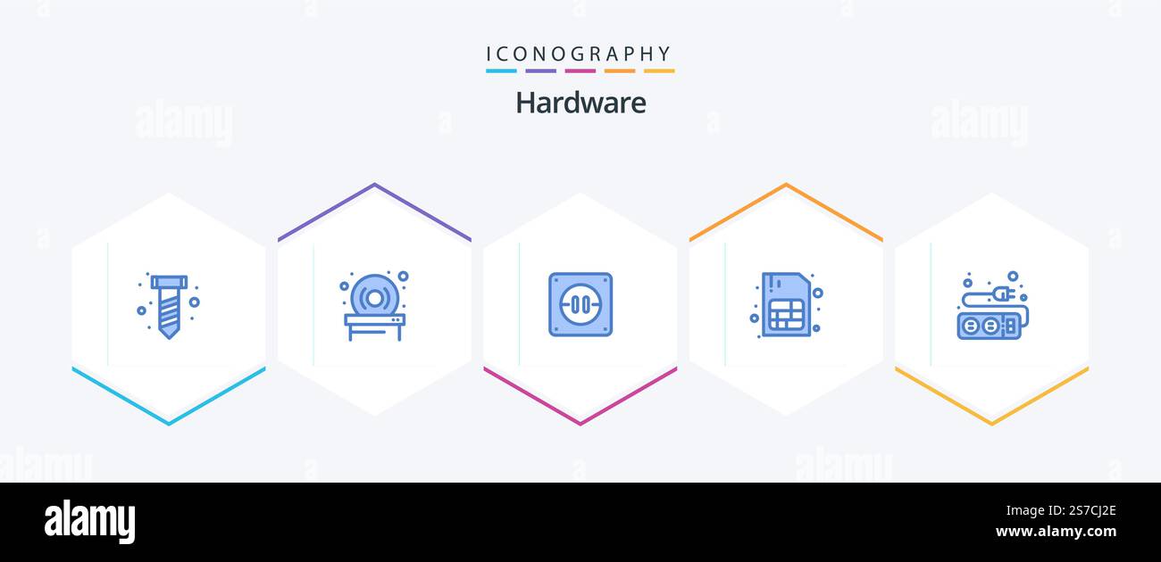 Hardware 25 Blue icon pack including . cable. socket. socket. electric ...