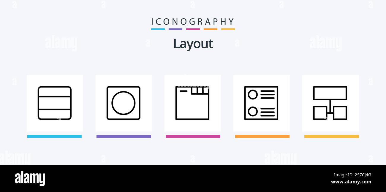 Layout Line 5 Icon Pack Including . tabs. layout. browser. stack ...