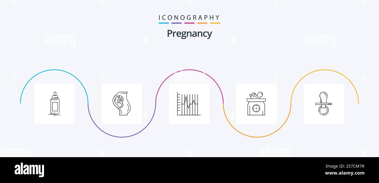 Pregnancy Line 5 Icon Pack Including baby. recovery. baby. patient ...