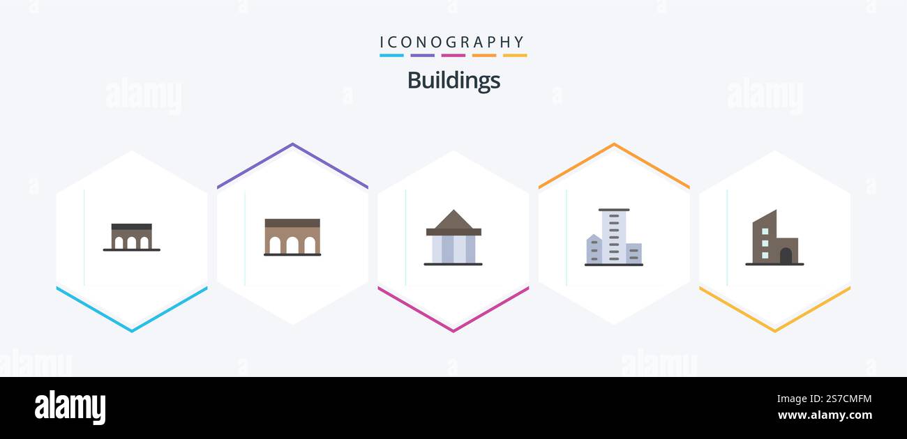 Buildings 25 Flat icon pack including estate. apartment. court ...