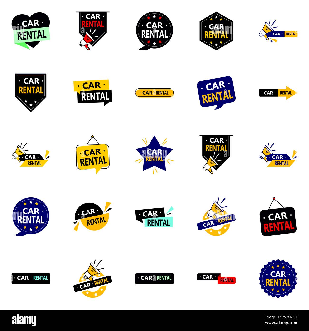 Car For Rent Label 25 Versatile vector designs for a new and adaptive look in your car ...