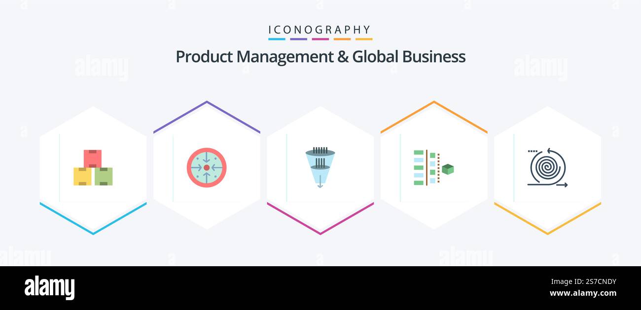 Product Managment And Global Business 25 Flat icon pack including ...