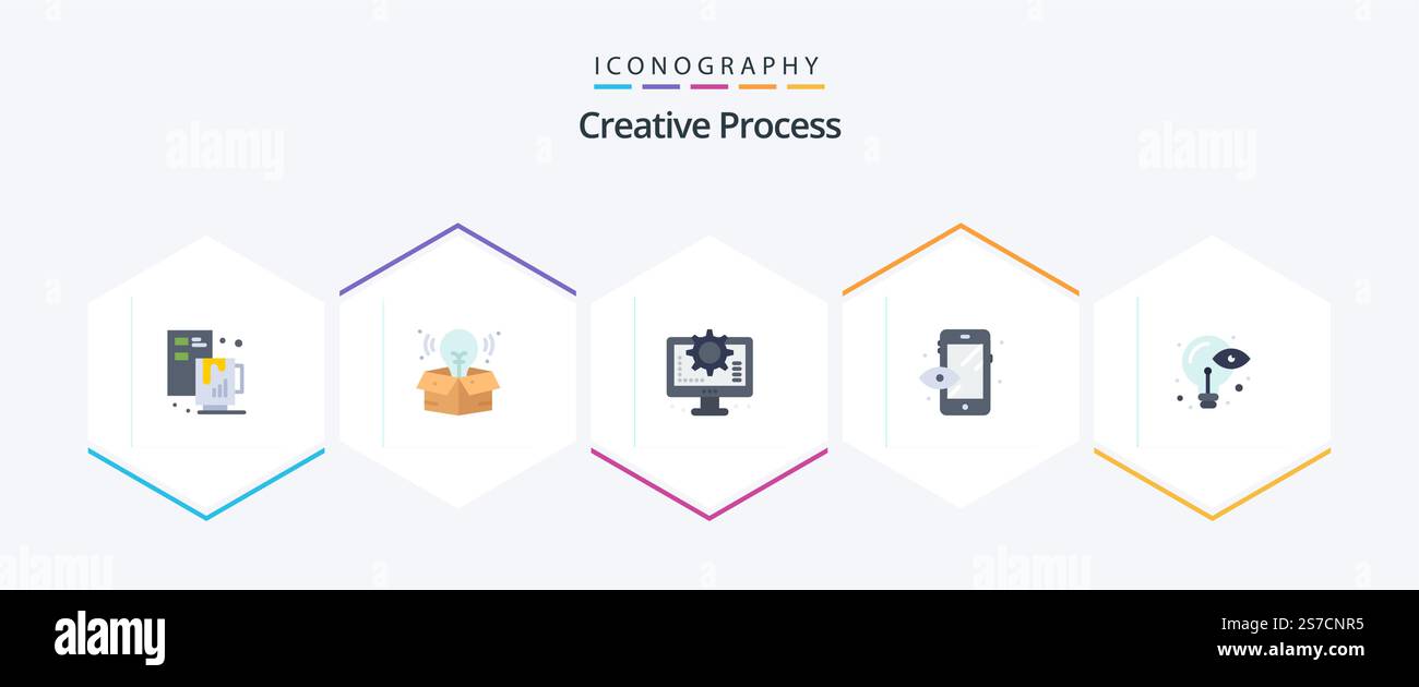 Creative Process 25 Flat icon pack including idea. process. interface ...