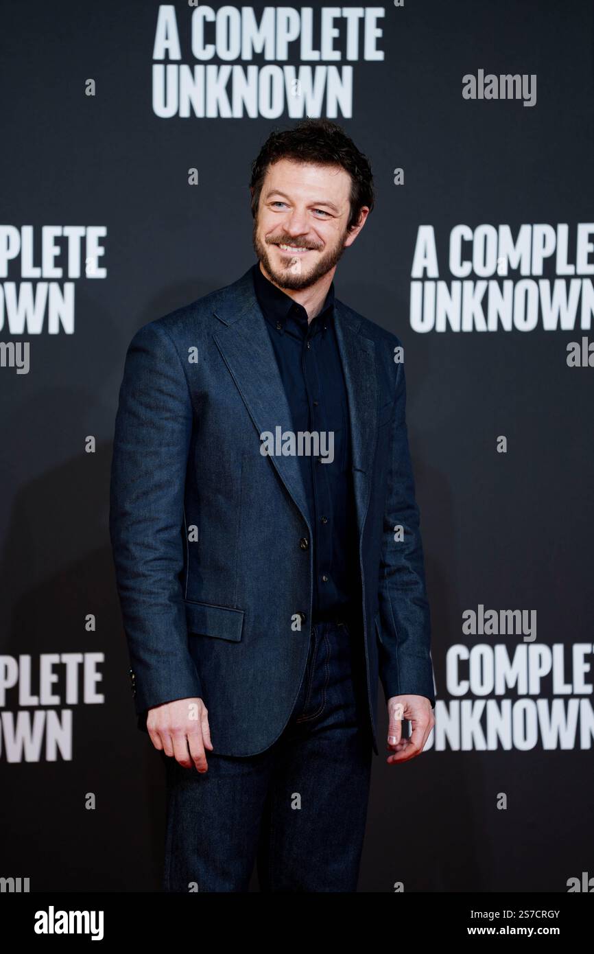 ROME, ITALY JANUARY 17 Andrea Bosca attends the "A Complete Unknown