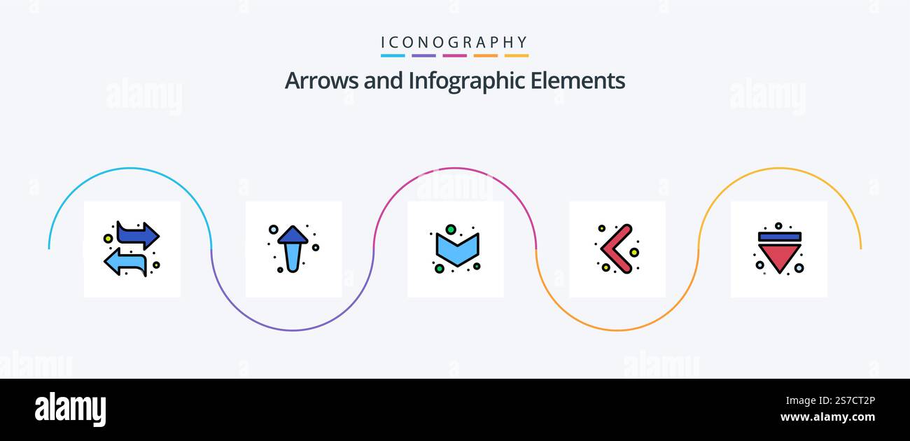 Arrow Line Filled Flat 5 Icon Pack Including down. eject. arrow. arrow ...