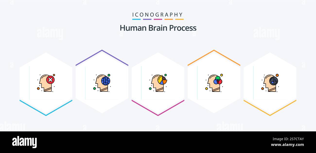 Human Brain Process 25 FilledLine icon pack including innovation ...