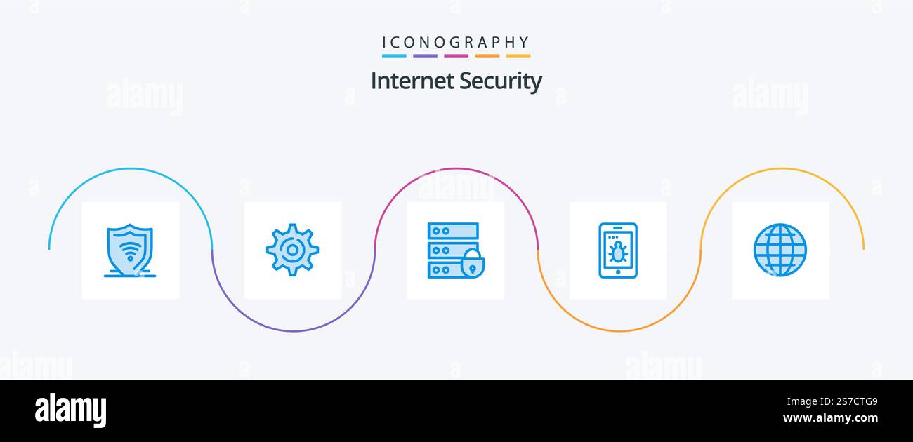 Internet Security Blue 5 Icon Pack Including security. globe ...