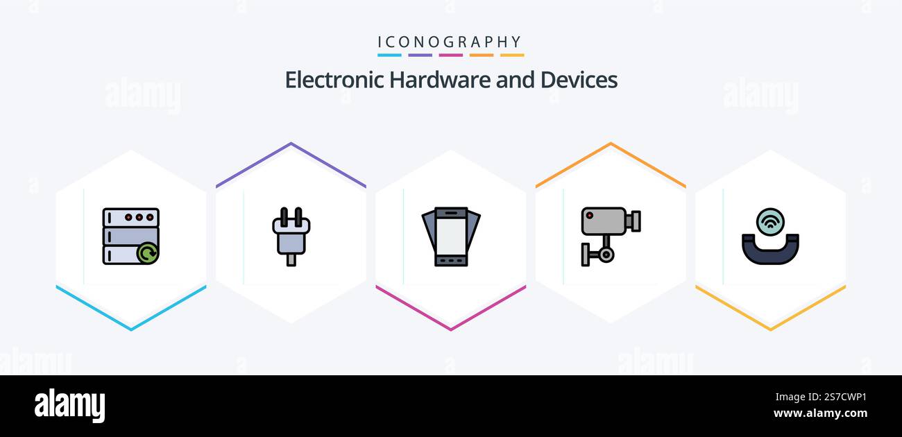 Devices 25 FilledLine icon pack including wall. security. device ...