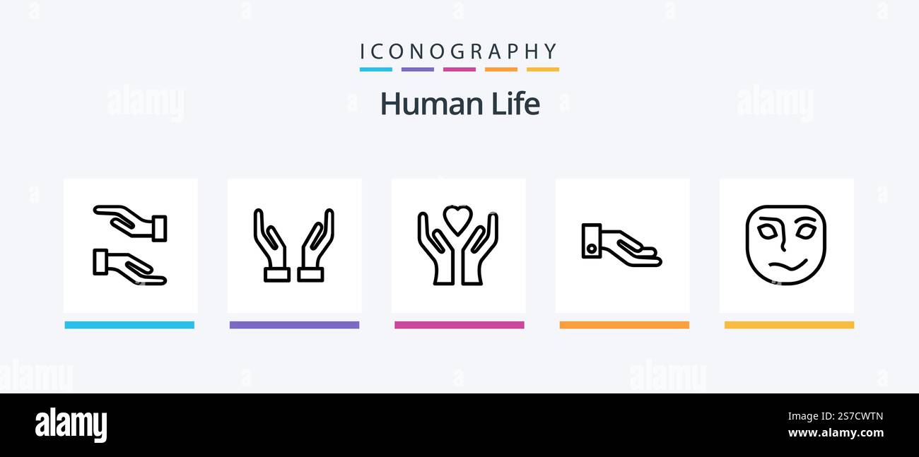 Human Line 5 Icon Pack Including . hands. vision. Creative Icons Design ...