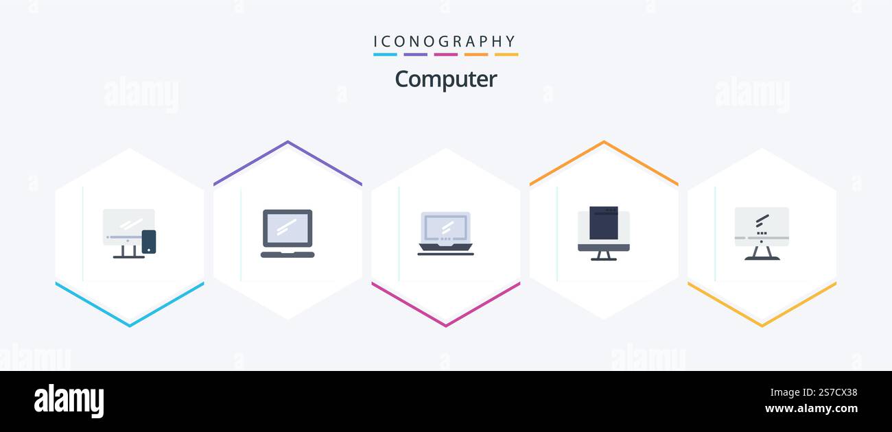 Computer 25 Flat icon pack including device. computer. imac. popup ...