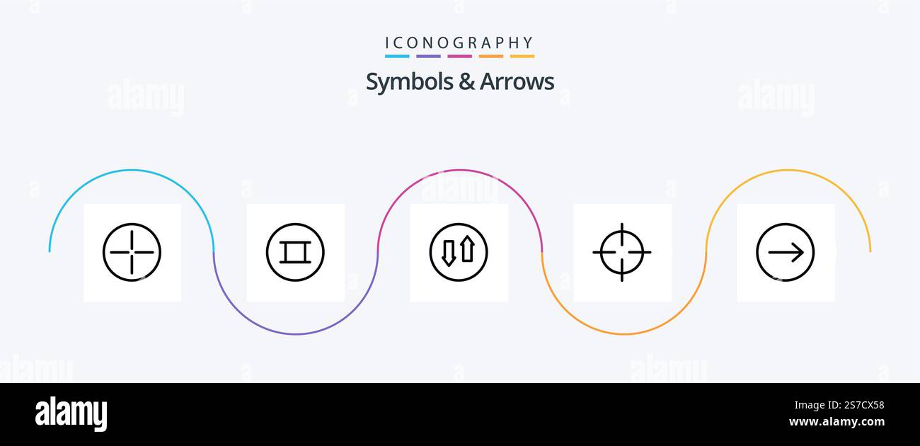 Symbols and Arrows Line 5 Icon Pack Including . sign. transfer Stock ...