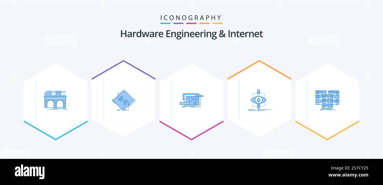 Hardware Engineering And Internet 25 Blue icon pack including pollution. ecology. network. engineering. circuit Stock Vector