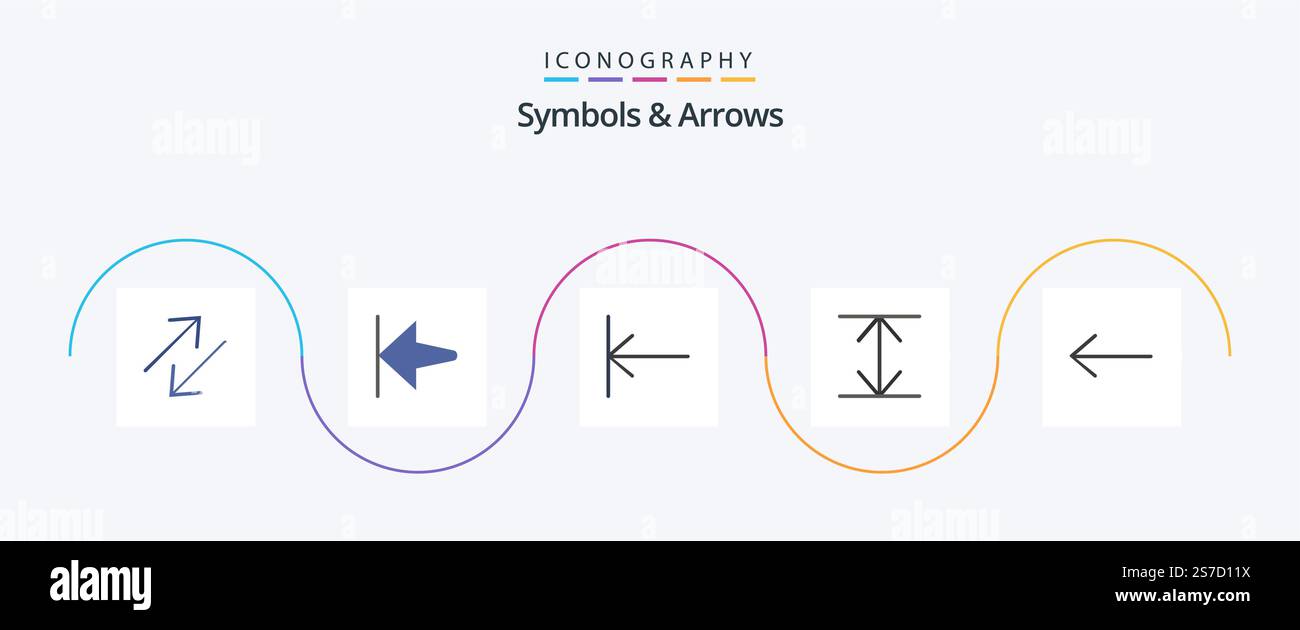 Symbols and Arrows Flat 5 Icon Pack Including . arrow Stock Vector ...