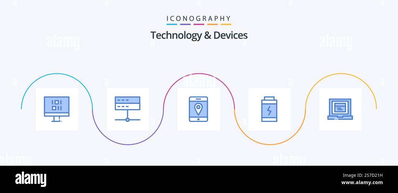 Devices Blue 5 Icon Pack Including . laptop. location. browser. charge ...