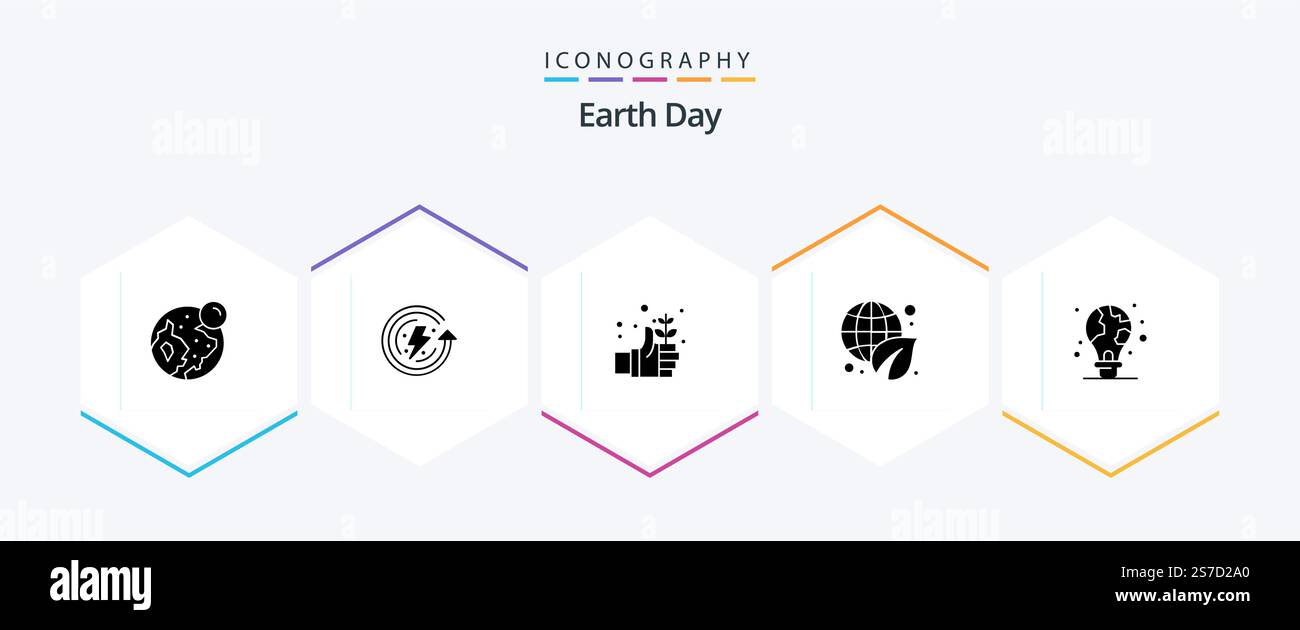 Earth Day 25 Glyph icon pack including green. green. earth. environment ...