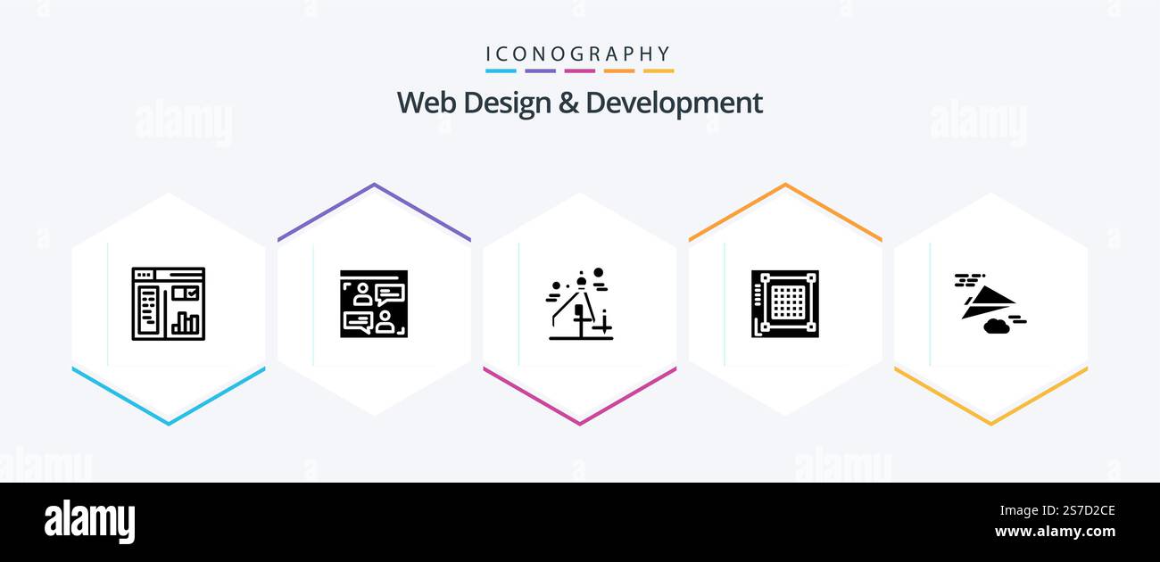 Web Design And Development 25 Glyph icon pack including layout . design ...