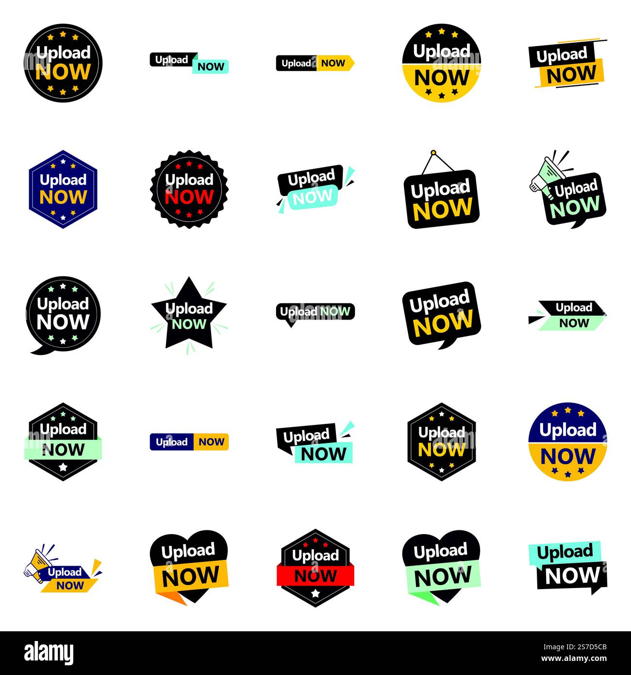 25 Customizable Vector Designs in the Upload Now Bundle Perfect for ...