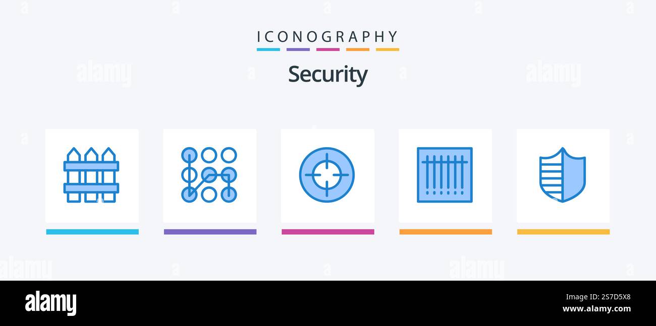 Security Blue 5 Icon Pack Including security. protection. crosshair ...
