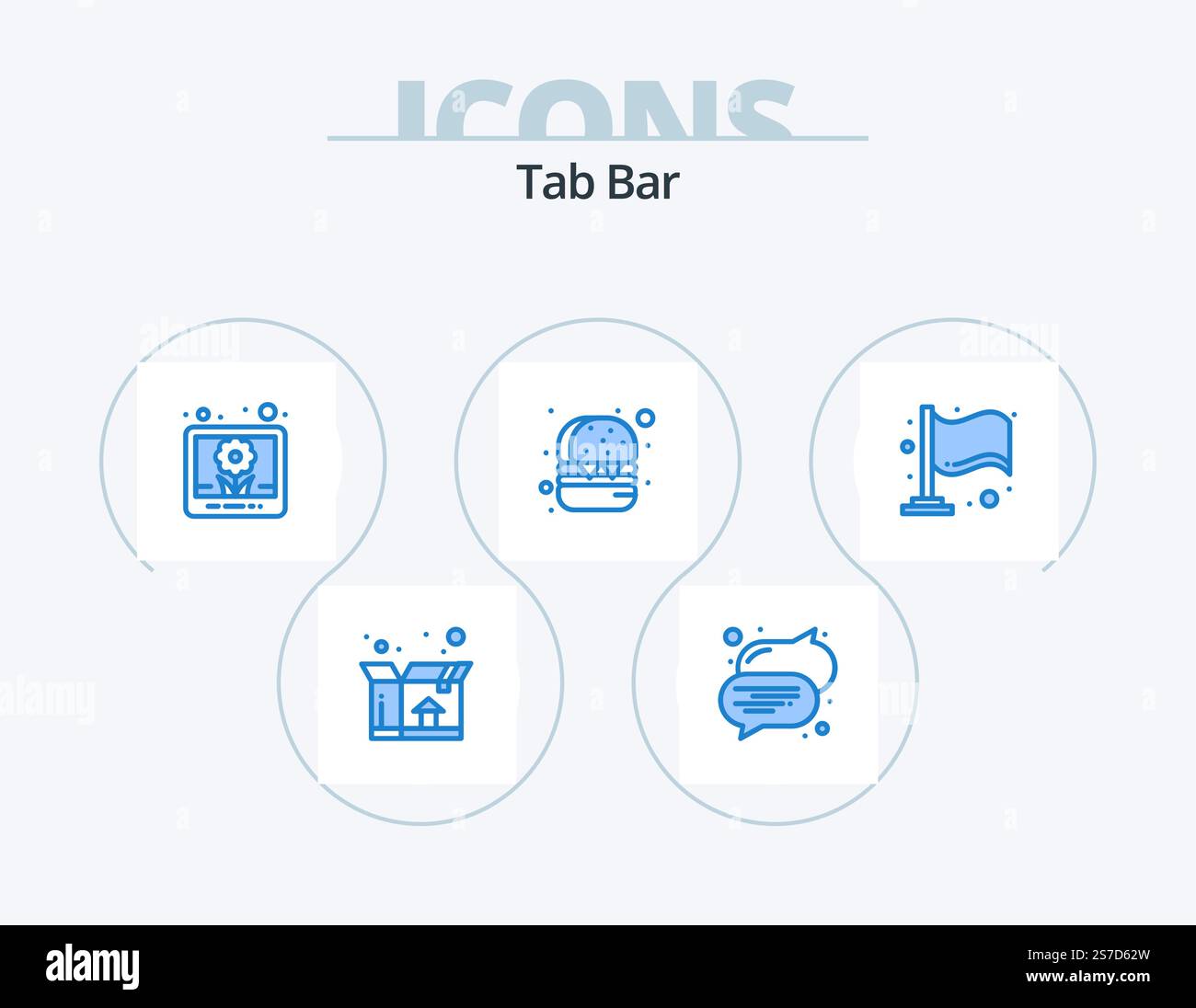 Tab Bar Blue Icon Pack 5 Icon Design. . . pictures. milestone. finish ...