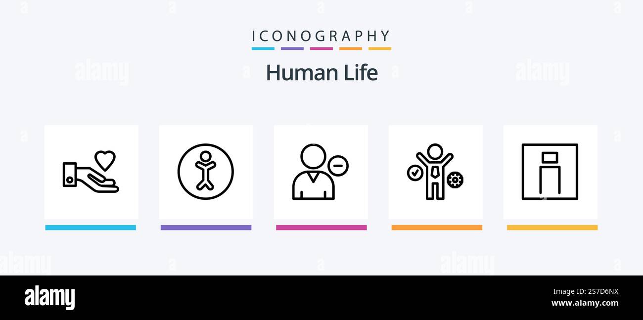 Human Line 5 Icon Pack Including interface. avatar. career. view. human ...