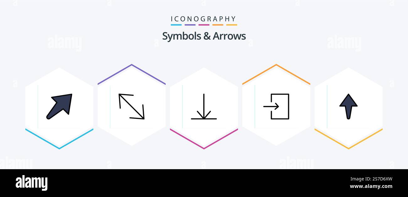Symbols and Arrows 25 FilledLine icon pack including . arrow. up Stock ...