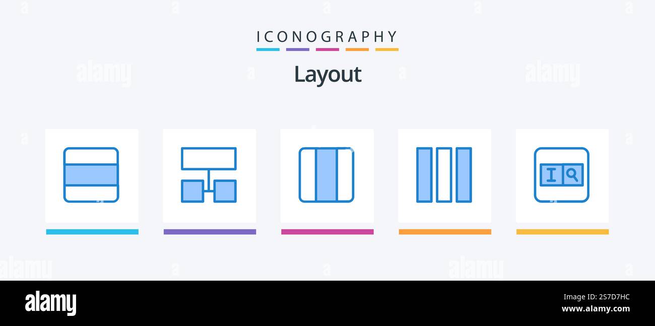 Layout Blue 5 Icon Pack Including . search. grid. form. layout ...