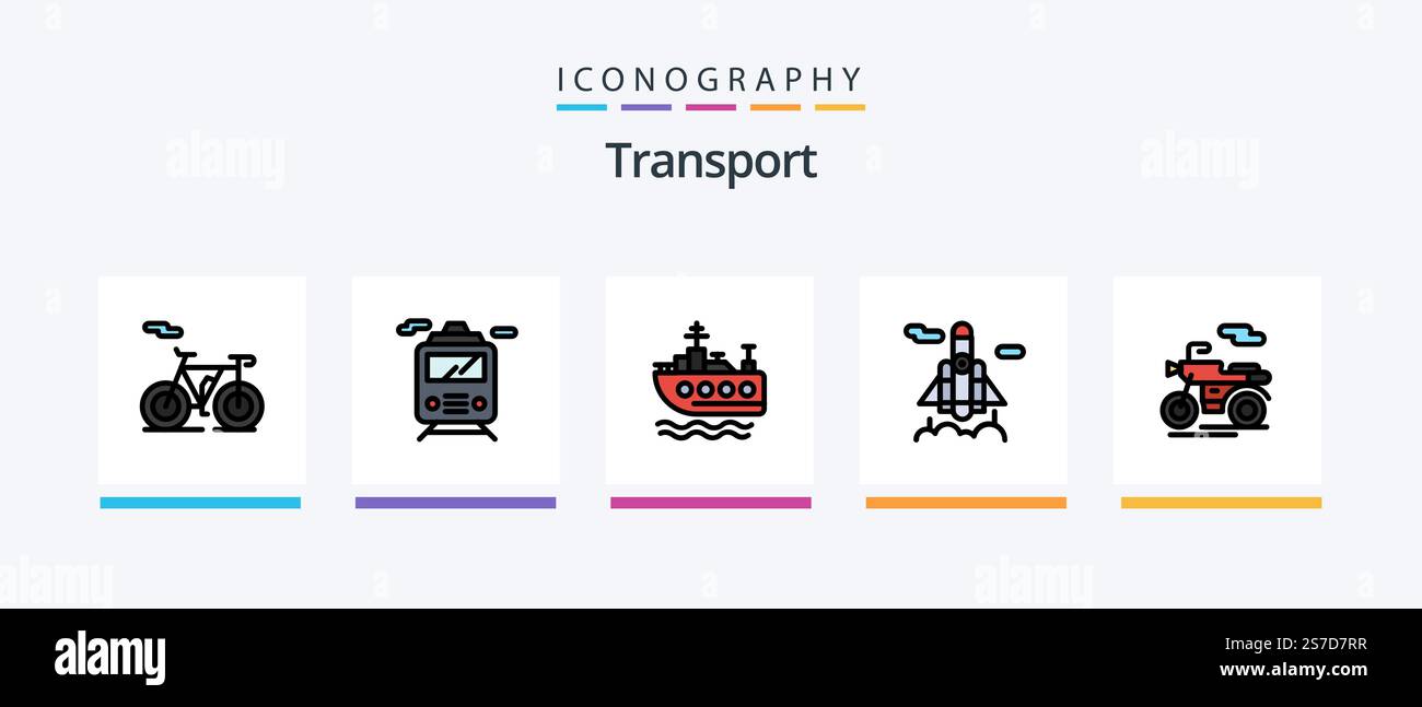 Transport Line Filled 5 Icon Pack Including . transport. transport ...