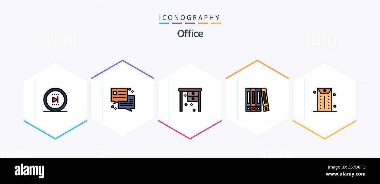 Office 25 FilledLine icon pack including . office. office. envelope ...