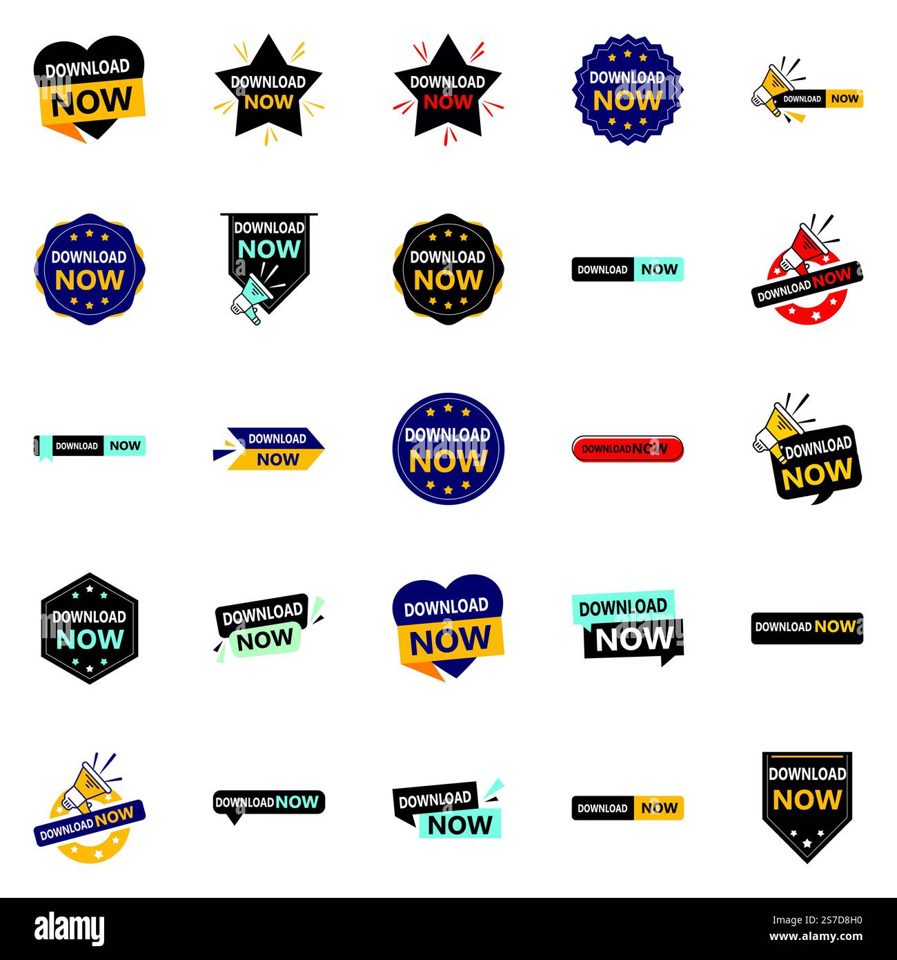 25 Versatile Download Now Signage Templates Stock Vector Image & Art ...