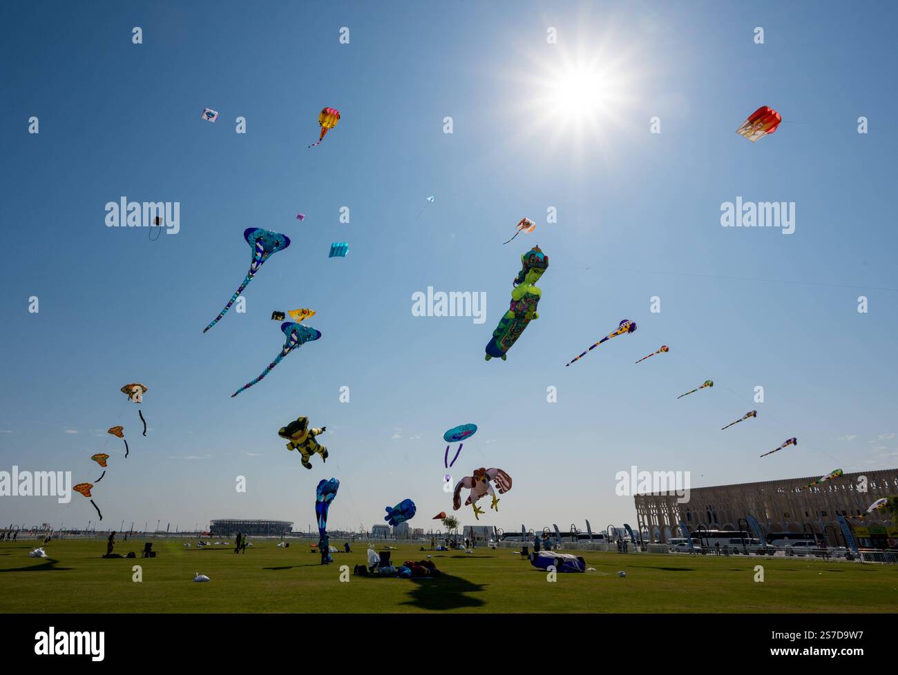 QATAR KITE FESTIVAL 2025 Participants are flying their kites during the
