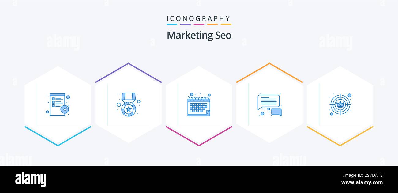 Marketing Seo 25 Blue icon pack including . position. calendar. crown ...