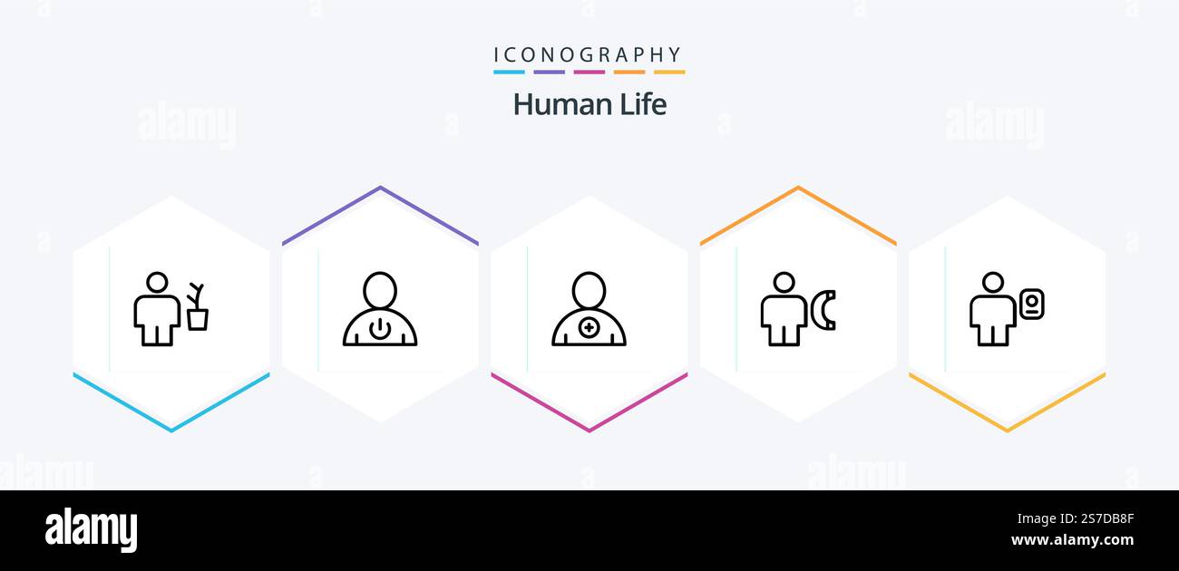 Human 25 Line icon pack including info. call. human. body. user Stock ...