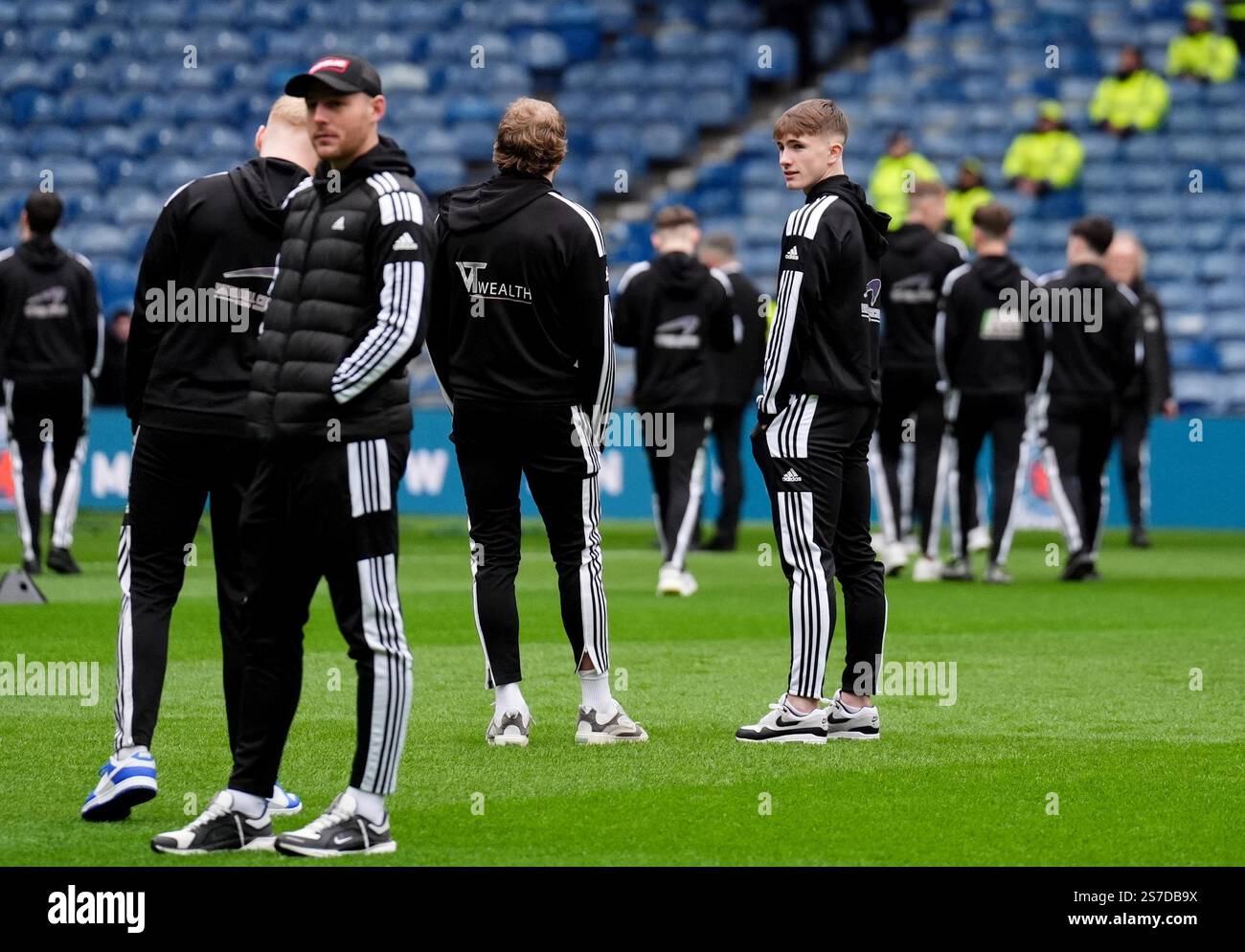Fraserburgh's Flynn McKay (right) on the pitch ahead of the Scottish