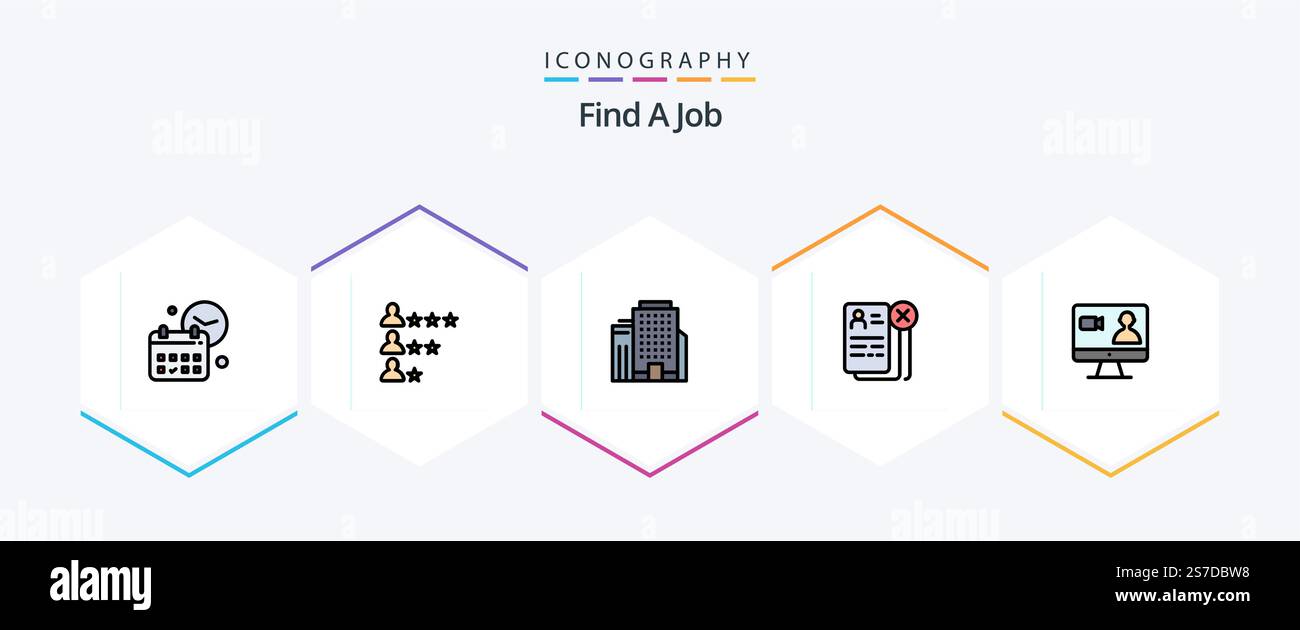 Find A Job 25 FilledLine icon pack including job. job. network. cv ...